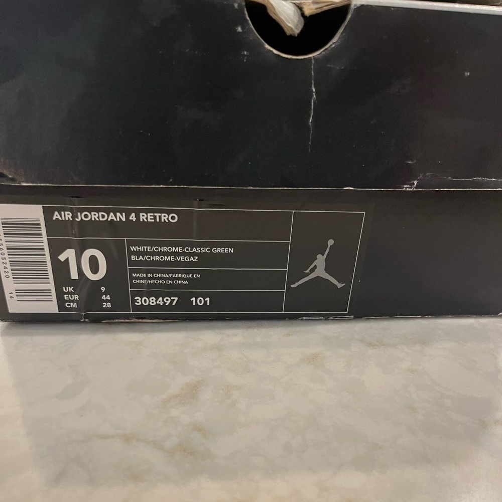 2004 Nike Air Jordan IV 4 Classic Green 308497-101 AS-IS